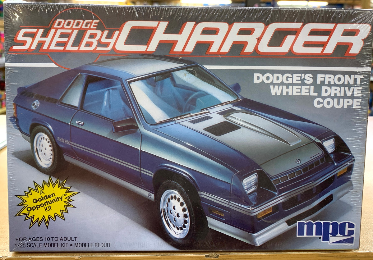 Vintage MPC 1986 Dodge Shelby Charger Golden Wheels kit Sealed 1/25 19 ...