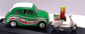 FIAT 500 LA PIZZA DI GENNARO & PIAGGIO VESPA 50 3M 1/43