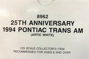 1994 Pontiac Trans Am 25th Anniversary Arctic White - DEALER PROMO