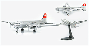 Douglas DC-4 1/200 Diecast, Swissair, HB-ILO, 1951