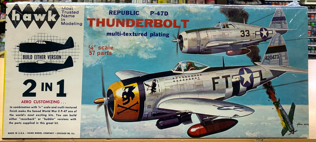 Republic P-47D Thunderbolt Completely Chrome Plated  1/48 1967 ISSUE