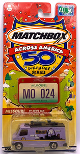 MISSOURI Channel 24 SHOW ME NEWS" 1/73 Matchbox Across America 50th Birthday Series