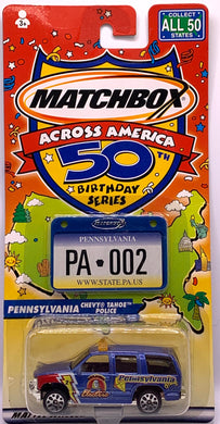 PENNSYLVANIA 1997 Chevy Tahoe Police  1/67 Matchbox Across America 50th Birthday Series