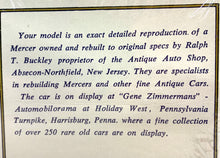 Load image into Gallery viewer, 1914 Mercer Raceabout Vintage Brass Car 1/32  1967 ISSUE