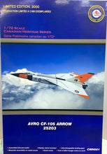 Load image into Gallery viewer, CF-105 Avro Arrow 25203 1/72 Diecast by Canadian Warplane Heritage Museum