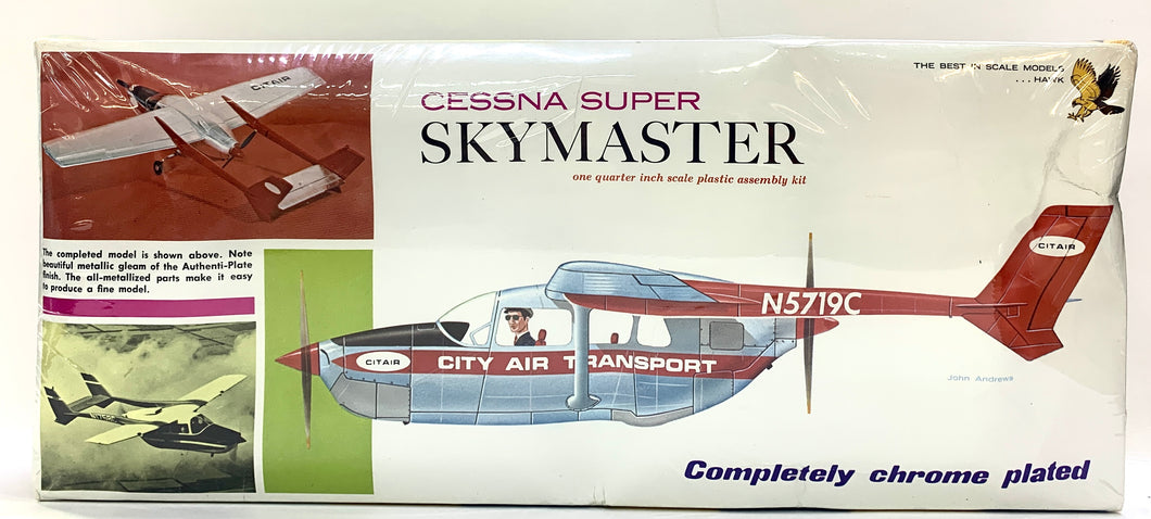 Cessna Super Skymaster Completely Chrome Plated  1/48  1969 ISSUE