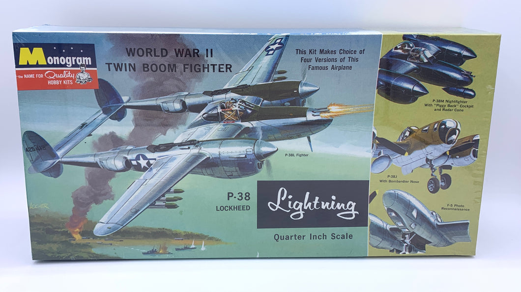 P-38 Lockheed Lightning 1/48 1964 ISSUE WORLD WAR II TWIN BOOM FIGHTER