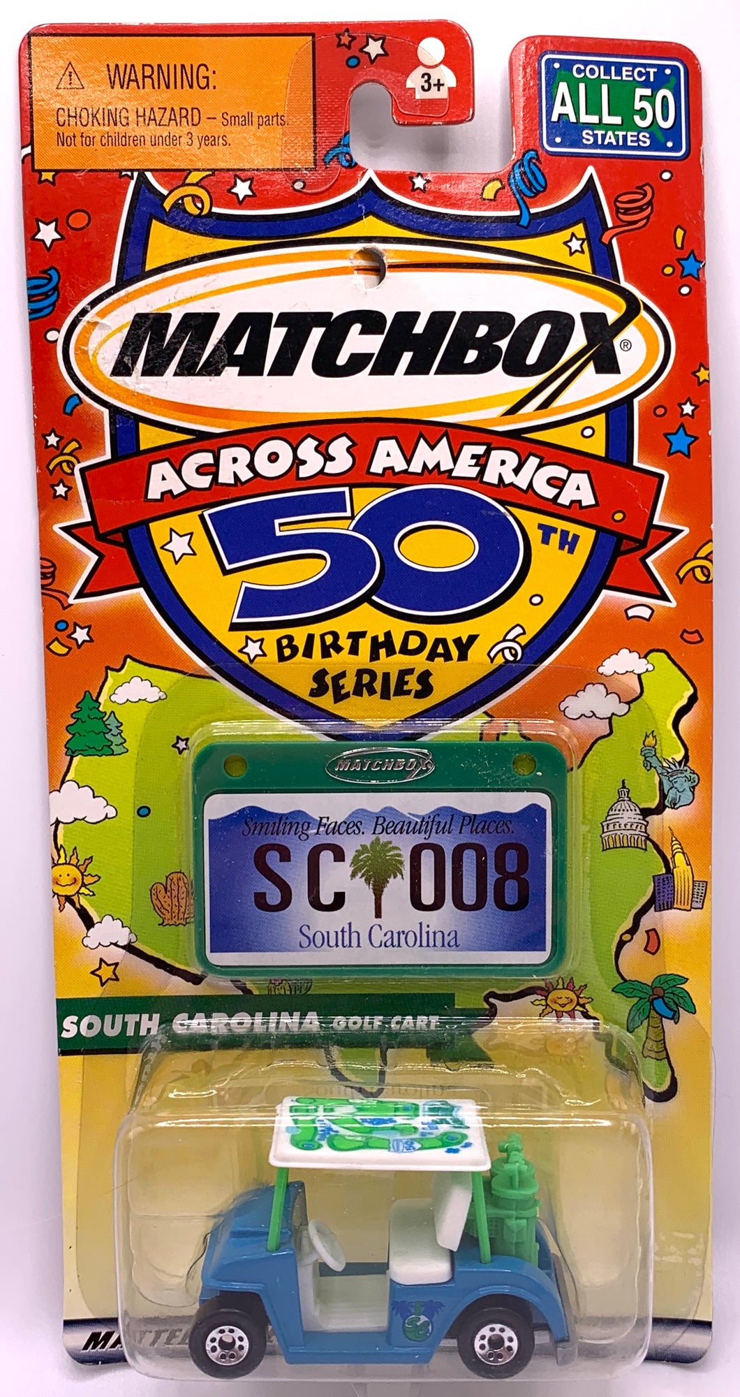 SOUTH CAROLINA Golf Cart 1/56 Matchbox Across America 50th Birthday Series