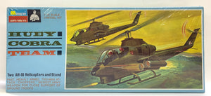 Huey Cobra Team Two AH-1G Helicopters and Stand 1/72 1968 ISSUE