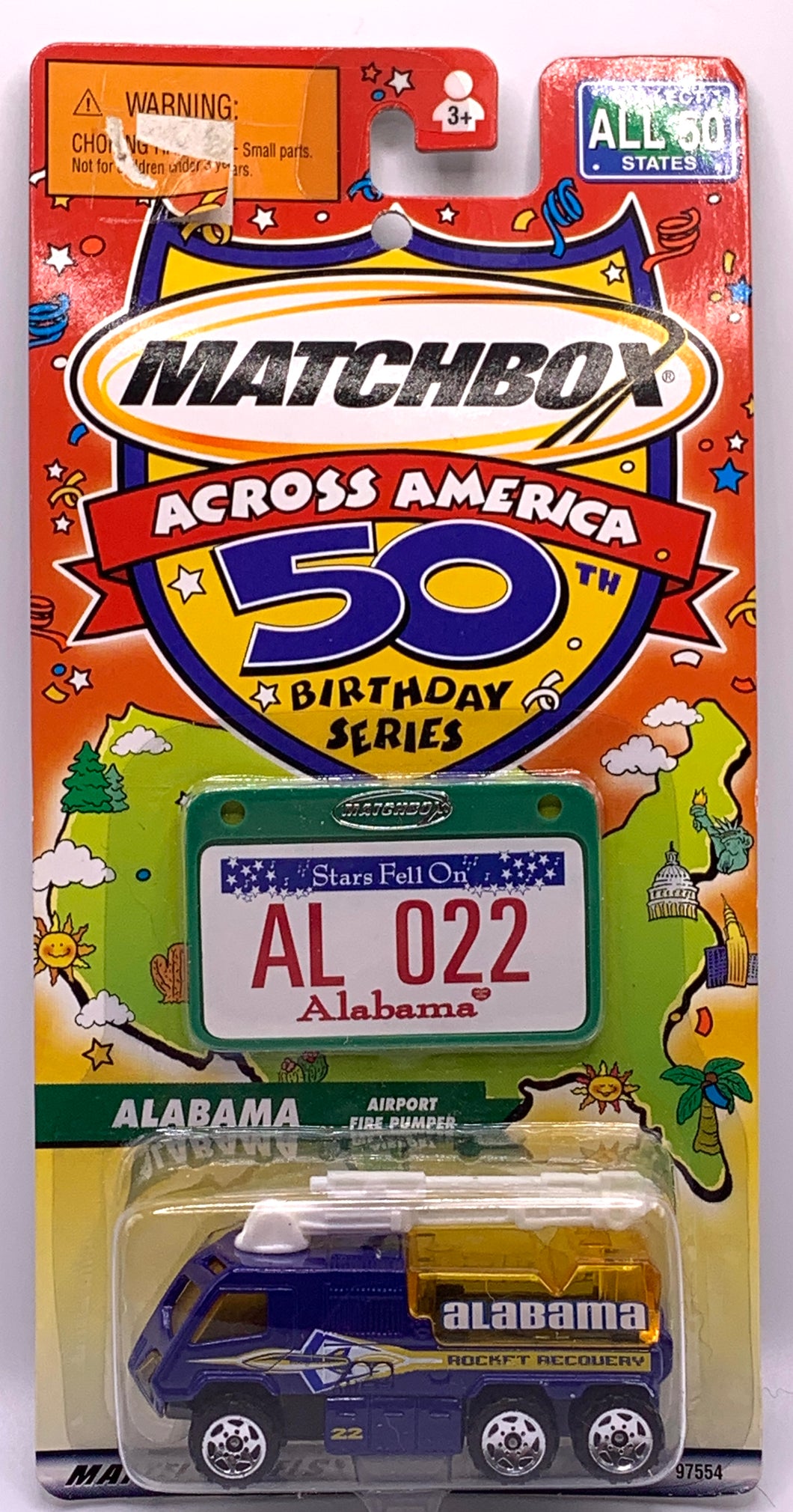 ALABAMA Rocket Recovery Matchbox Across America 50th Birthday Series