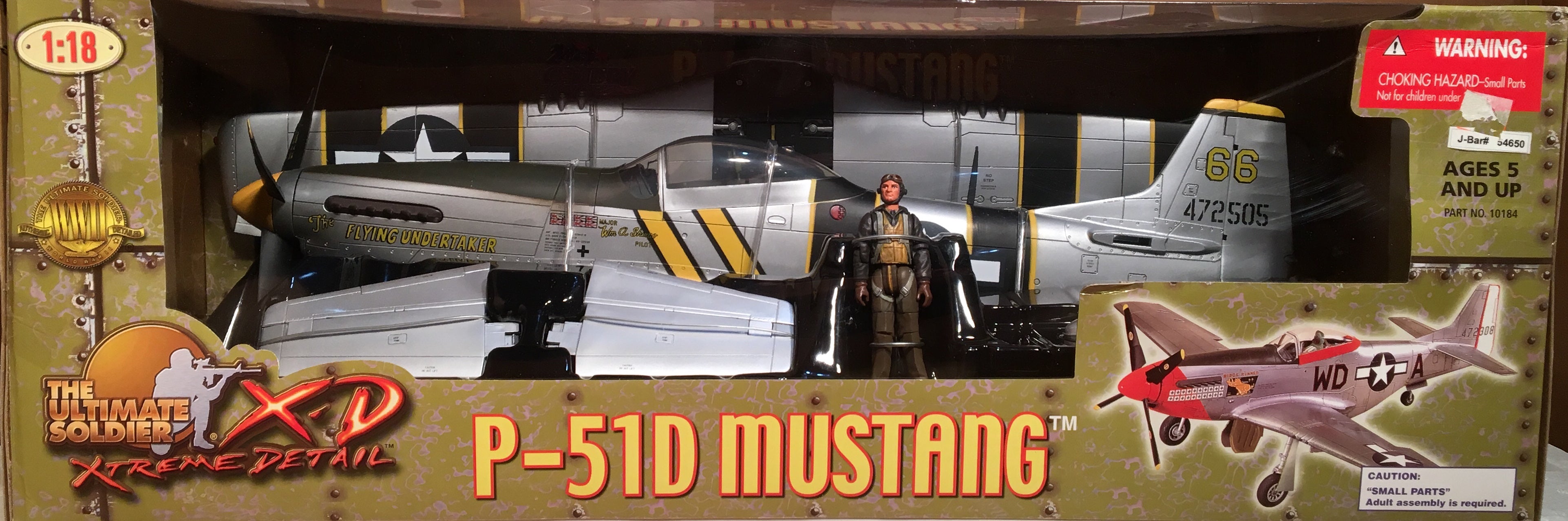 P51Dムスタング1/18 P-51D Mustang 1:18 Display Model - Flight Wing FW-001D - $139.99