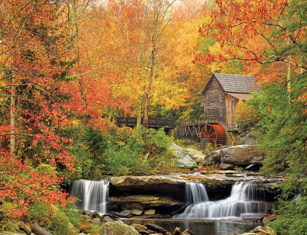 Old Grist Mill 1000 Piece Jigsaw Puzzle, (1040)