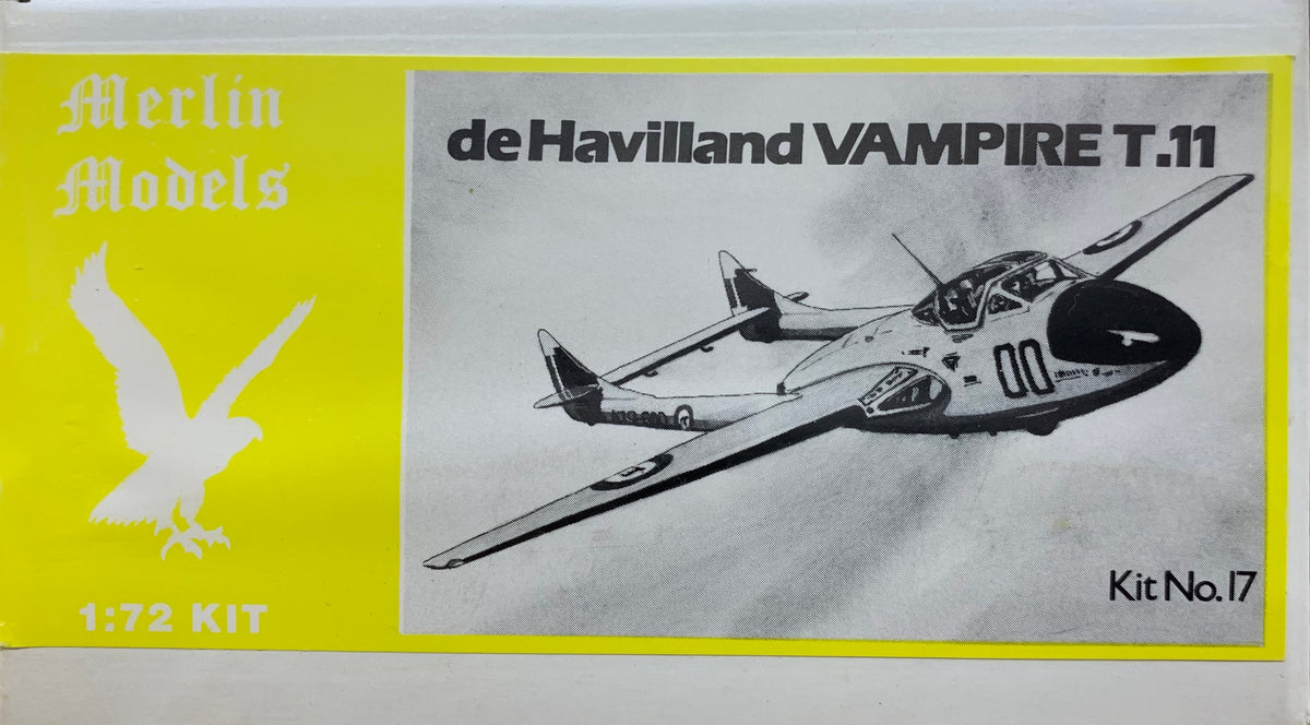 deHavilland Vampire T.11 Two Seater 1/72 by Merlin Models – J-BarHobbies