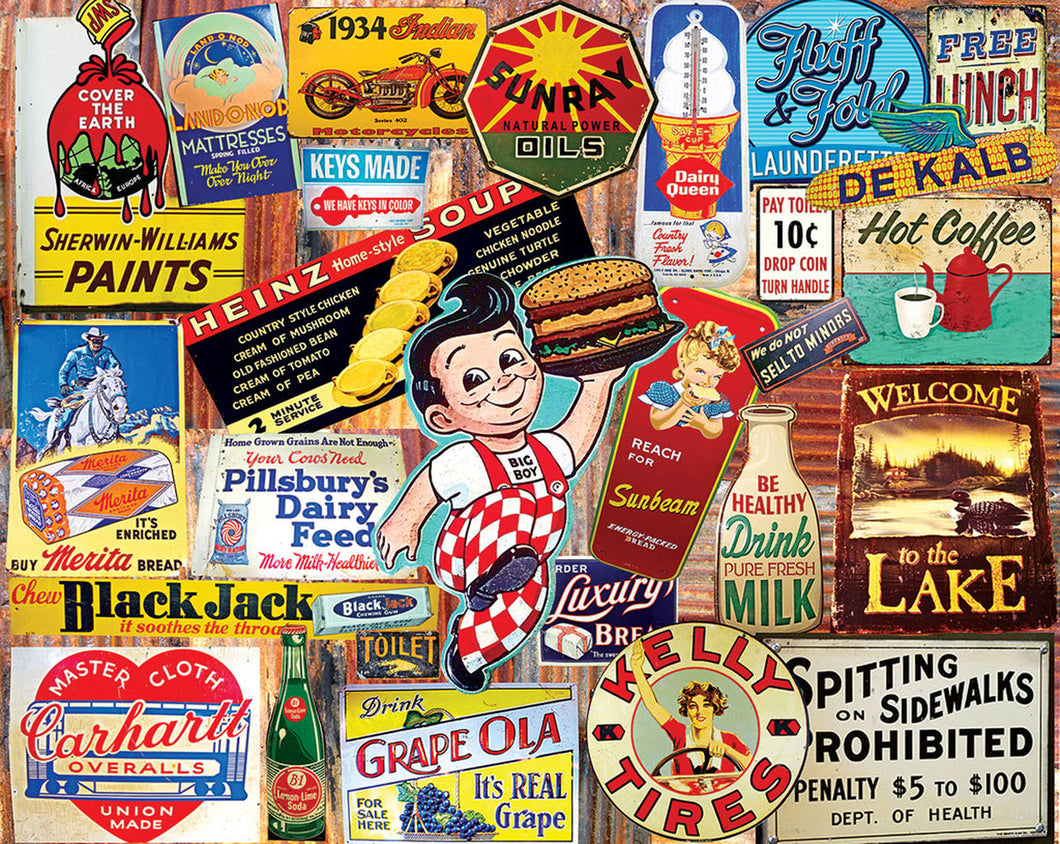 Vintage Signs - 1000 Piece Jigsaw Puzzle #1189
