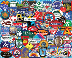 Ski Badges - 1000 Piece Jigsaw Puzzle #1191