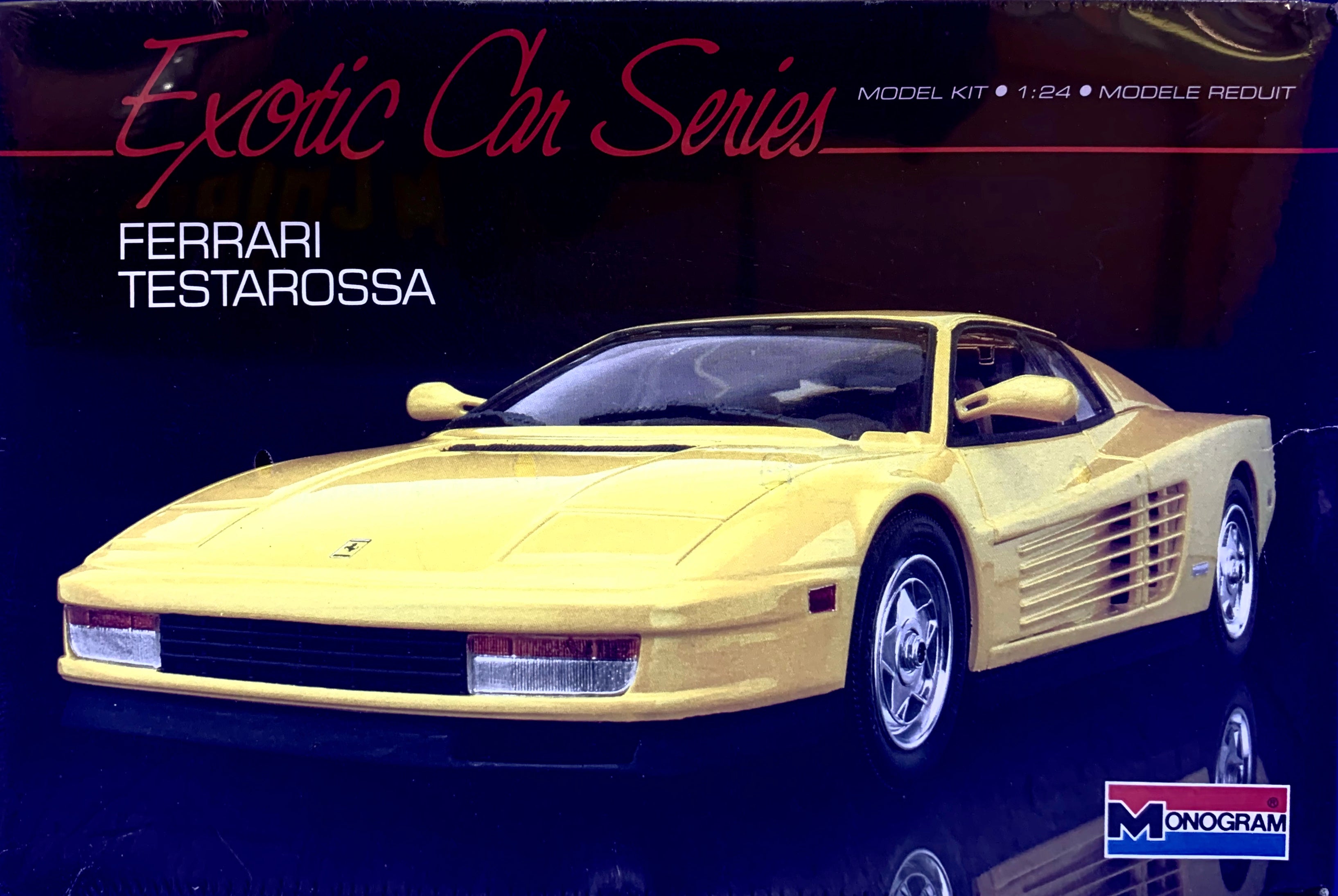 Deux Couvre-culasses Jaunes Pour Ferrari Testarossa Pocher 1/8 - Occasion Comme Neuf