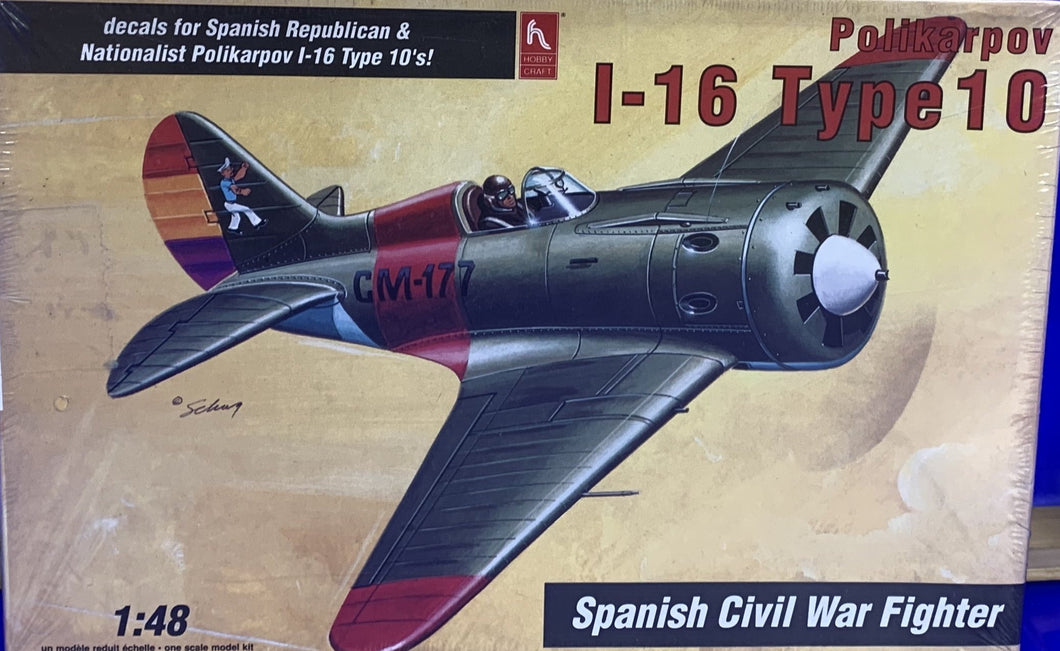 Polikarpov I-16 Type 10 Spanish Civil War Fighter  1/48 Scale