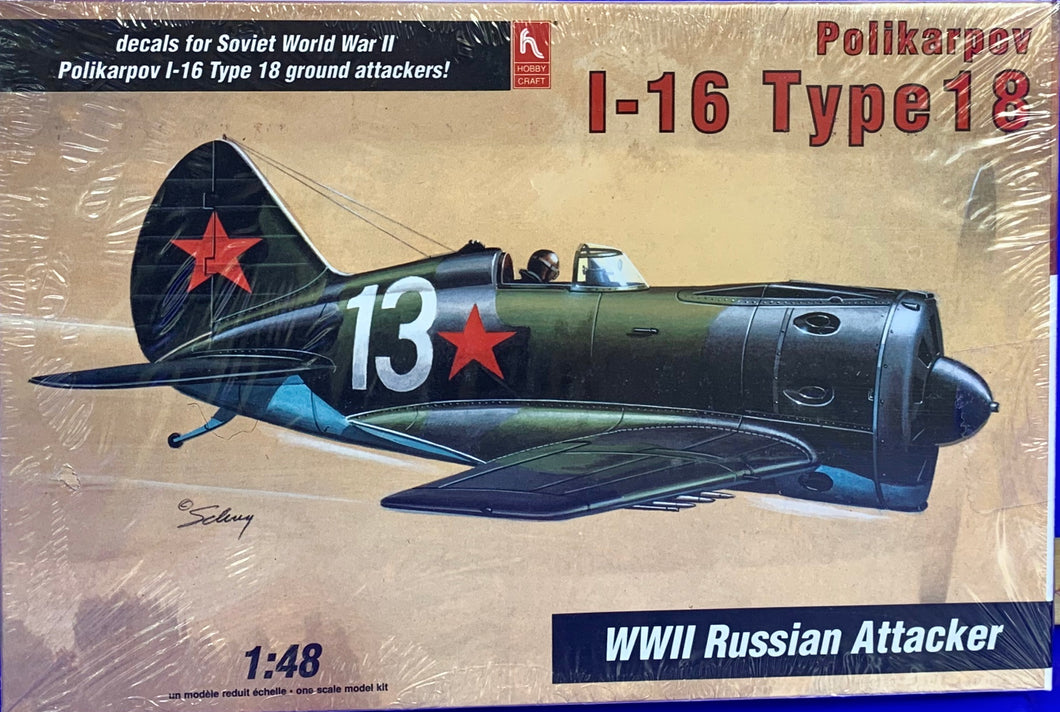 Polikarpov I-16 Type 18  WWII Russian Attacker 1/48 Scale