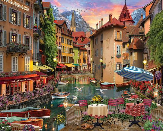 Sunset on the Canal - 1000 Piece Jigsaw Puzzle #1626