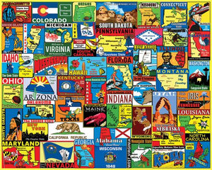 State Stickers - 1000 Piece Jigsaw Puzzle #1661