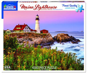 Maine Lighthouse 1000 Piece Jigsaw Puzzle, (1207)