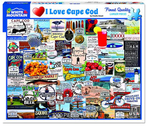 I Love Cape Cod - 1000 Piece Jigsaw Puzzle, (1222)