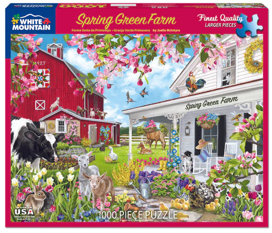 Spring Green Farm - 1000 Piece Jigsaw Puzzle - 1741