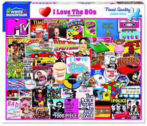I Love the 1980's - 1000 Piece Jigsaw Puzzle, (1525)