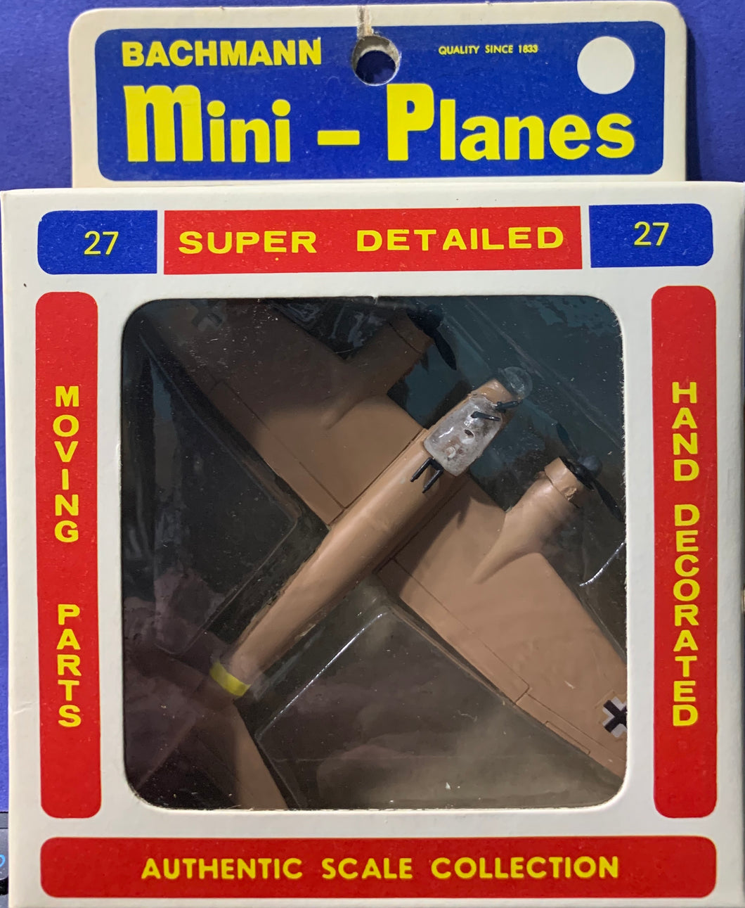 Bachmann Mini Planes, #27 Junkers JU 88  1/170  1970's issue