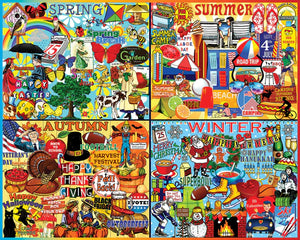 Seasons Calendar - 1000 Piece Jigsaw Puzzle - 1734