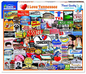I Love Tennessee - 1000 Piece Jigsaw Puzzle, (1466)
