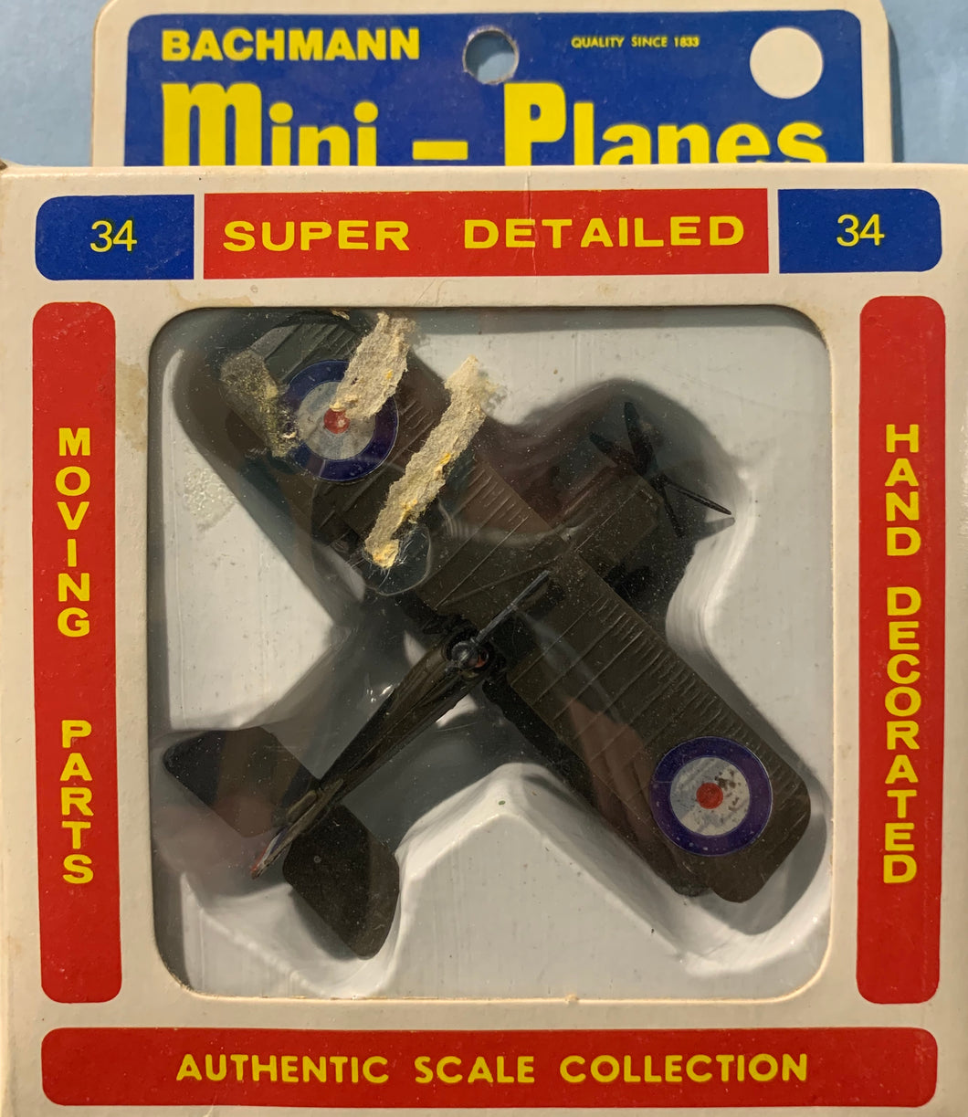 Bachmann Mini Planes, #34 S. E.  5  A 1/100 1970's issue