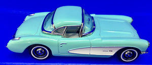 Corvette Chevrolet 1957 Turquoise   1/43 Scale
