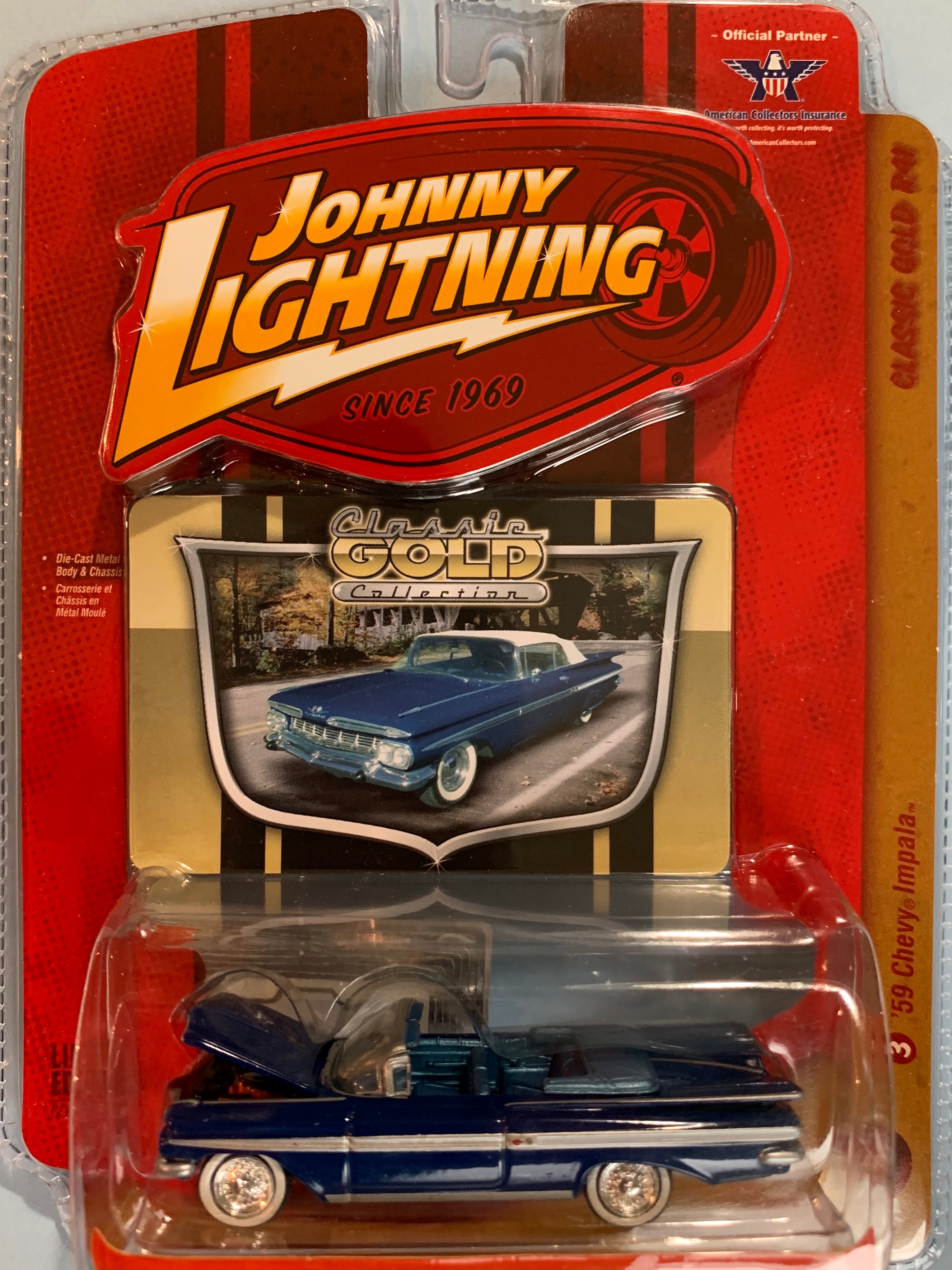 ジョニーライトニング　1959　キャデラック　1/64　ブルーメタリック ジョニーライトニング1959キャデラック1/64ブルーメタリック