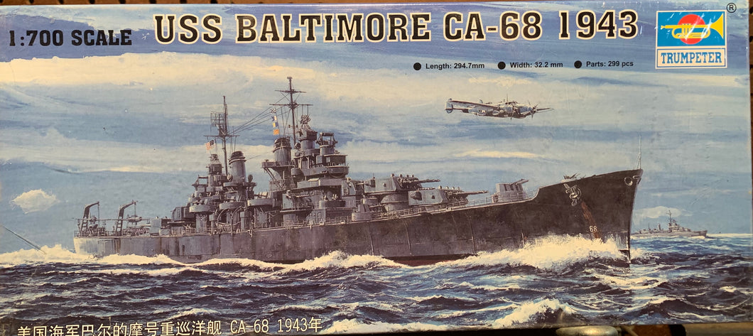 USS Baltimore CA-68 1943  1/700