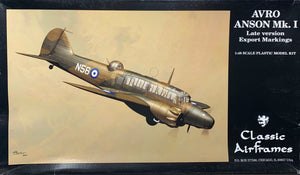 Avro Anson Mk.I Late Version Export Markings 1/48
