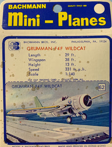 Bachmann Mini Planes #62 Grumman A4F Wildcat  1/140  1970's Issue