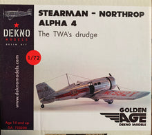 Load image into Gallery viewer, STEARMAN - NORTHROP ALPHA 4 &amp; 4A 1/72