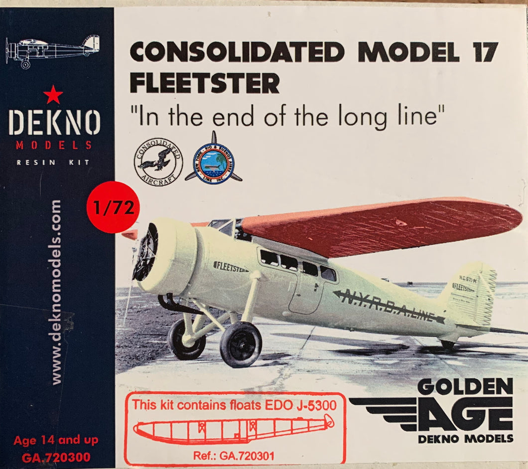 CONSOLIDATED MODEL 17 FLEETSTER WITH EDO J-5300 FLOATS  1/72