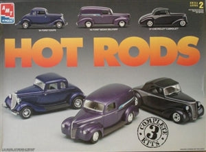3 Car Hot Rods Set from AMT 1/25