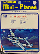 Load image into Gallery viewer, Bachmann Mini Planes #97 - P-38 Lightning  1/160  scale