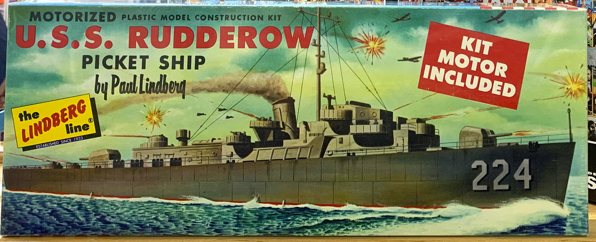 U.S.S. RUDDEROW PICKET SHIP 1/300 1960's Issue MOTOR INCLUDED – J ...