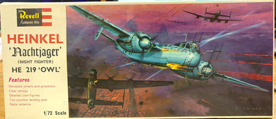 Heinkel 'Nachjager' (Night Fighter) HE 219 'OWL' 1/72 1966 ISSUE