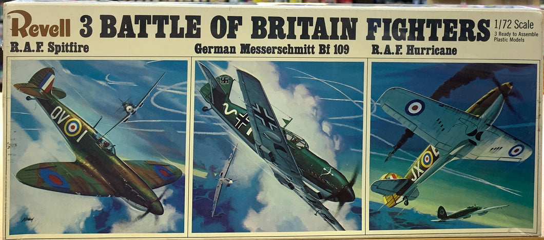 3-KITS R.A.F. Spitfire; German Messerschmitt Bf 109; R.A.F. Hurricane 1/72