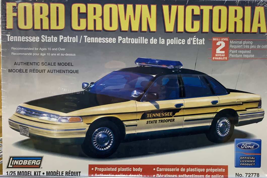 Crown Victoria Ford Police Car Tennessee Highway Patrol 1/25