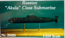 Load image into Gallery viewer, Russian Navy Akula Class Submarine 1:350 RESIN