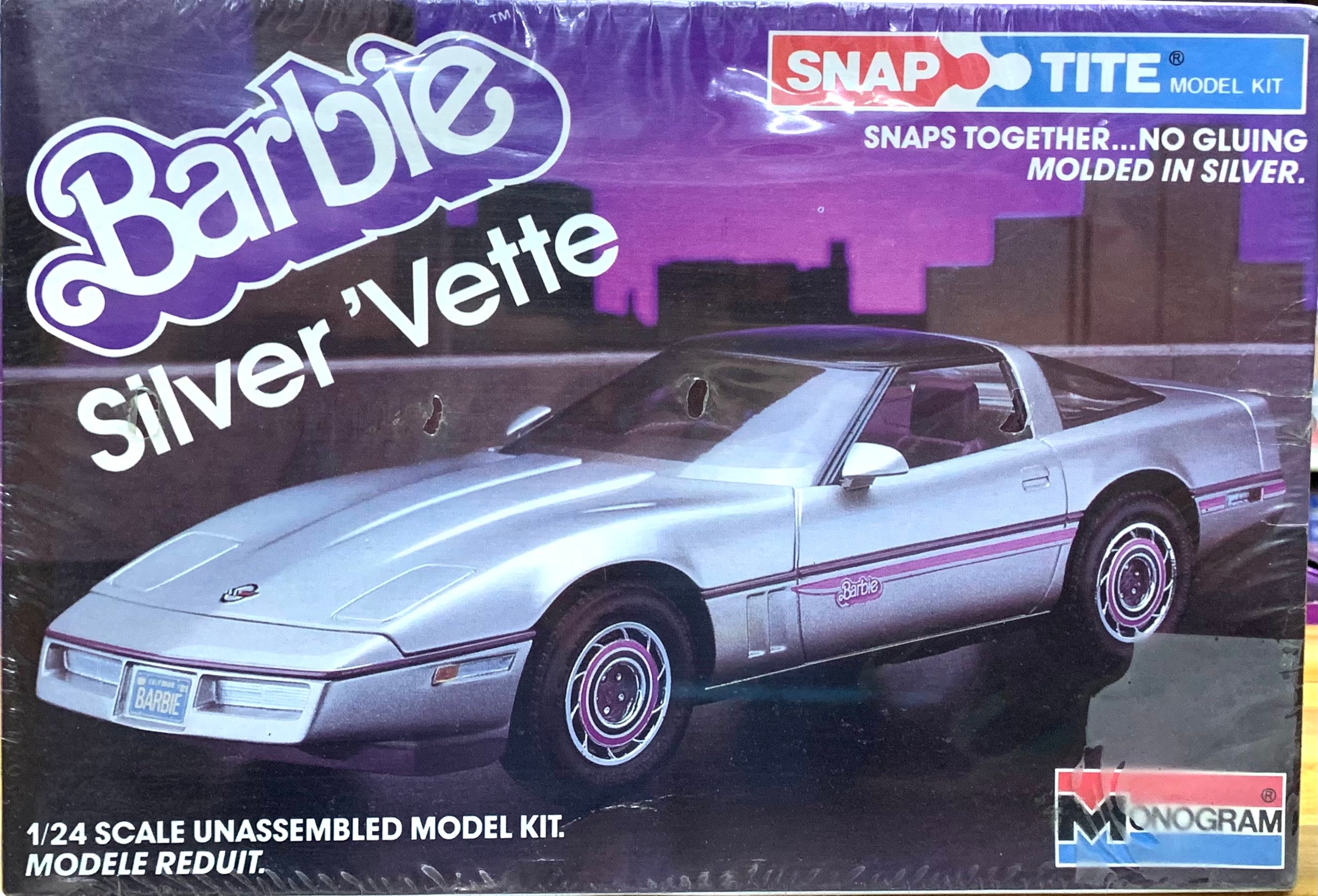 Barbie Silver 'vette 1/24 1984 Issue Snap Tite – J-BarHobbies