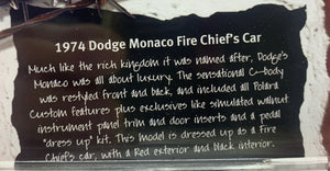 1974 Dodge Monaco Fire Chief's Car (Illinois) 1/64