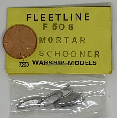 MORTAR SCHOONER, RIVER GUNBOAT, 1/1200 5 pcs per pack
