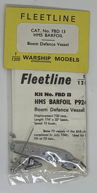 HMS BARFOIL BOOM DEFENCE VESSEL,  1/1200